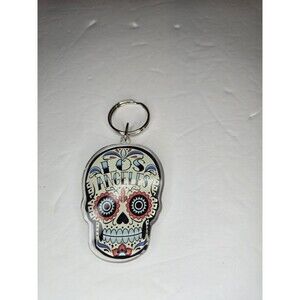 Sugar Skull Keychain Key Ring Los Angeles Dia de los Muertos